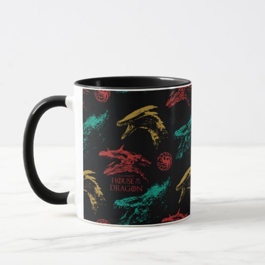 Draak hoofd patroon mok (Links)