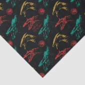 Draak hoofd patroon tissuepapier (Detail)