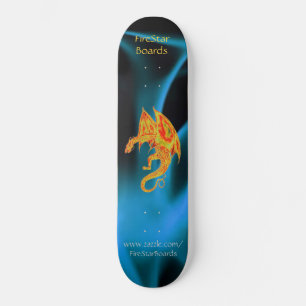 Draak in Blue Flames Skateboard