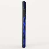 Draak in Chrome als blauwe koolstofvezel Case-Mate iPhone Case (Achterkant/rechts)