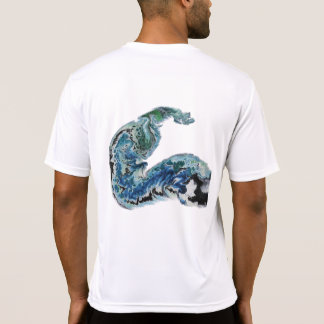 Draak in de golven – Abstracte oceaanenergie T-shirt