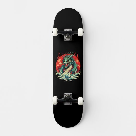 Draak in de golven skateboard (Voorkant)