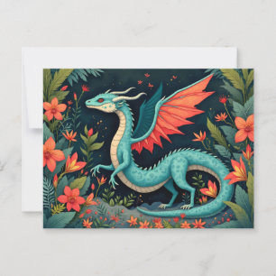 Draak in de jungle briefkaart