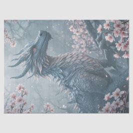 Draak in de tuin tissuepapier