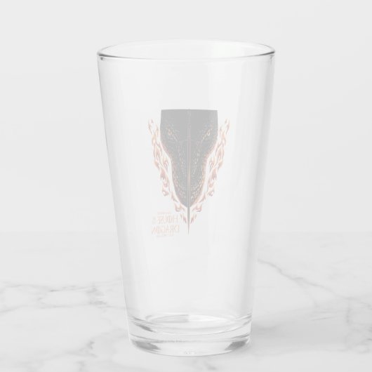 Draak in Flames Behind Sword Glas (Achterkant)