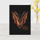 Draak in Flames Behind Sword Kaart (Gele Bloem)