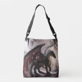 Draak in grot crossbody tas (Achterkant)