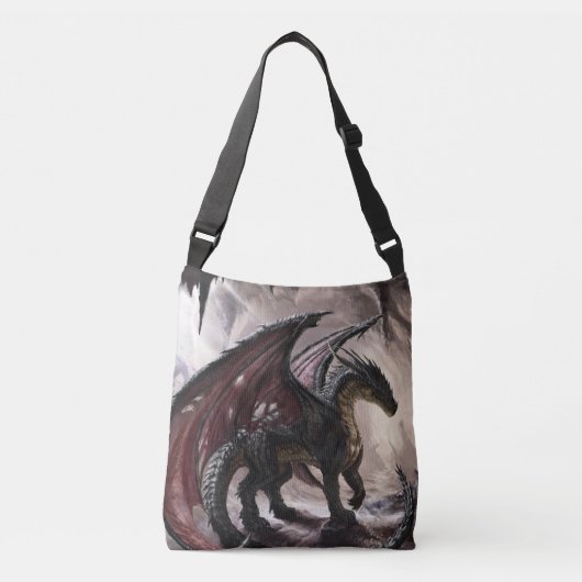 Draak in grot crossbody tas (Voorkant)