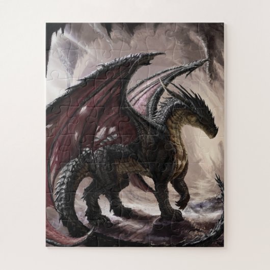Draak in grot legpuzzel (Verticaal)
