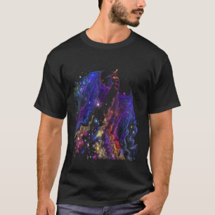 Draak in ruimte t-shirt