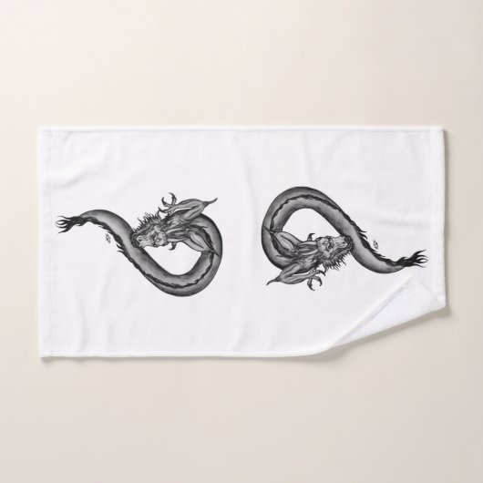 Draak in Tattoo stijl Bad Handdoek (Handdoek)