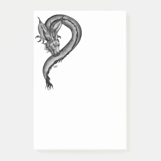 Draak in Tattoo stijl Post-it® Notes (Voorkant)