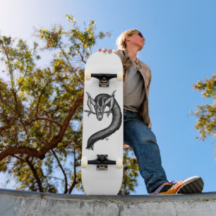 Draak in Tattoo stijl Skateboard