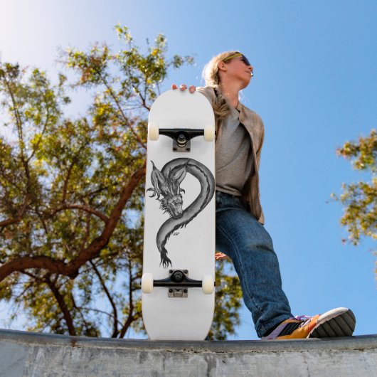 Draak in Tattoo stijl Skateboard (Buiten 1)