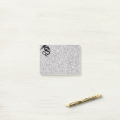 Draak in zilver plaatsen post-it® notes (Op bureau)