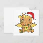 Draak Kerstwinterdieren Draak Feestdagenkaart (Voorkant / Achterkant)