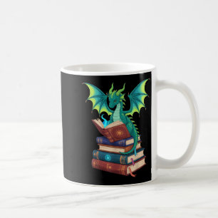 Draak Lezen Boeken Fantasy Liefhebbers Mythisch Sc Koffiemok