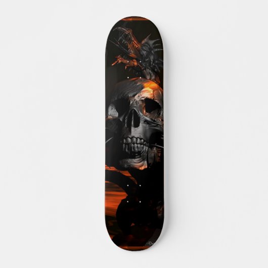 Draak met skateboard van de schedel (Voorkant)