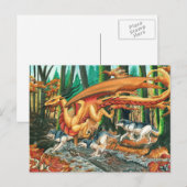 Draak met Wolven door Carla Morrow Briefkaart (Voorkant / Achterkant)