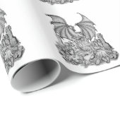 Draak met Zombie Cadeaupapier (Rol Hoek)