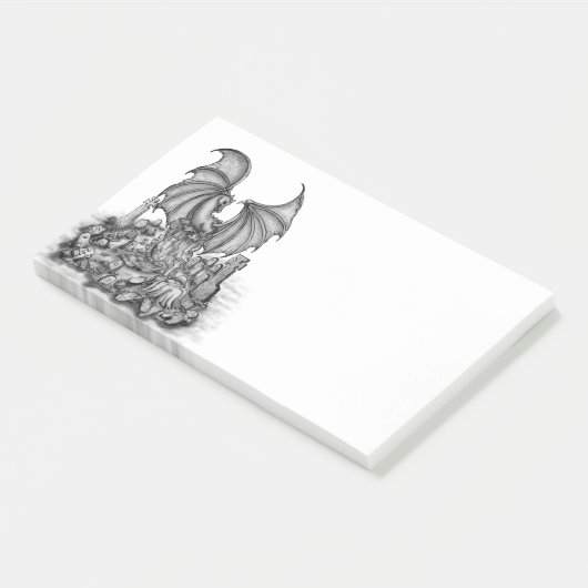 Draak met Zombie Post-it® Notes (Schuin)