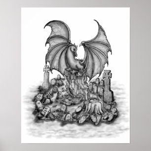 Draak met Zombie Poster