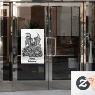 Draak met Zombie Raamsticker