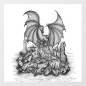 Draak met Zombie Raamsticker (Vel)