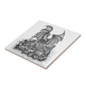 Draak met Zombie Tegeltje (Zijkant)