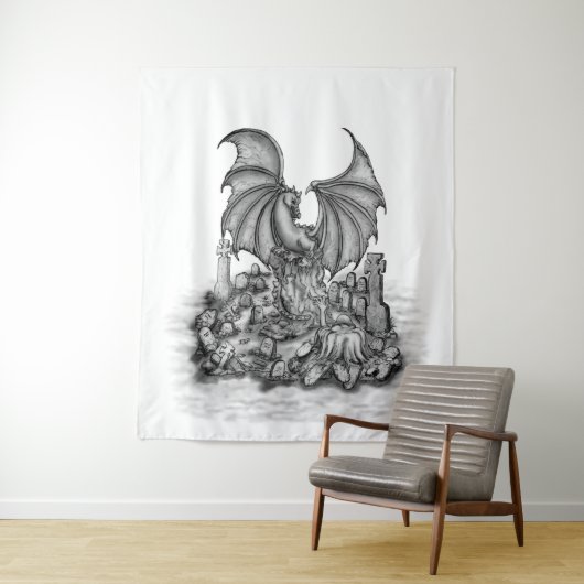 Draak met Zombie Wandkleed (In situ)