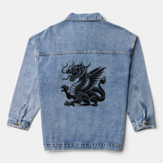 Draak met zwarte kleur denim jacket