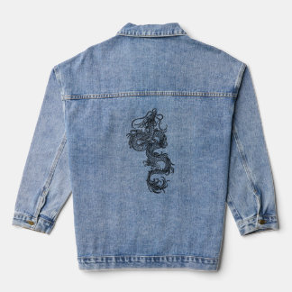 Draak met zwarte kleur denim jacket