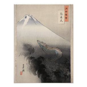 Draak naar de hemel foto afdruk