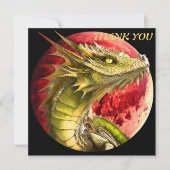 Draak op Bloody Moon Bedankkaart (Voorkant)