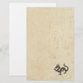 Draak op de oude snuit briefpapier (Voorkant / Achterkant)