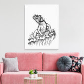 Draak op de Rots Canvas Afdruk (Insitu (Woonkamer))
