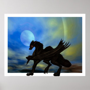 Draak op de wieg poster