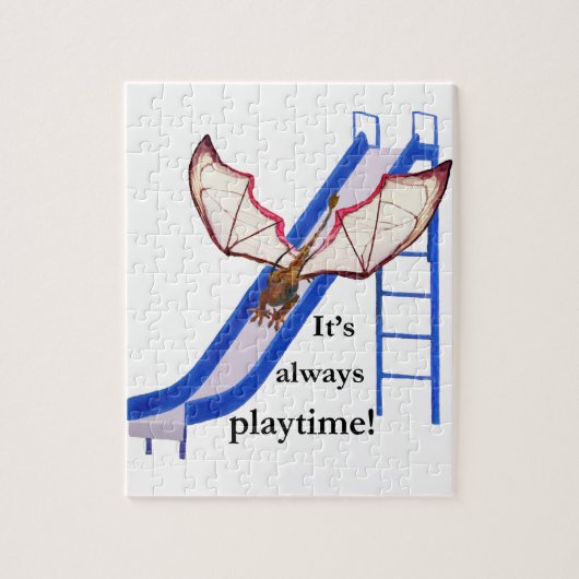 Draak op dia legpuzzel (Verticaal)