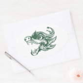 draak ovale sticker (Envelop)