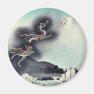 Draak over de berg Fuji Ukiyoe Magneet