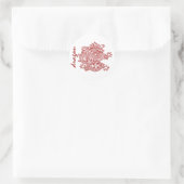 draak ronde sticker (Tas)