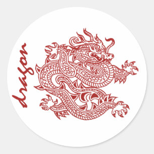 draak ronde sticker