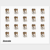 draak ronde sticker (Vel)