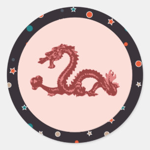 Draak Ronde Sticker