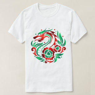 Draak te midden van bloesems t-shirt