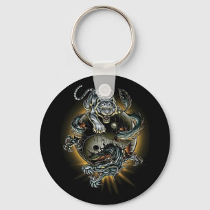 draak/tijger/koppelende yang sleutelhanger