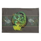 Draak van het nieuwe pentacle van de nieuwe kunst kussensloop (Achterkant)