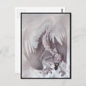 Draak van ijs en sneeuw briefkaart (Voorkant / Achterkant)