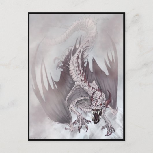 Draak van ijs en sneeuw briefkaart (Voorkant)