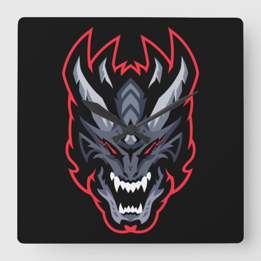 Draak Vierkante Klok (Voorkant)